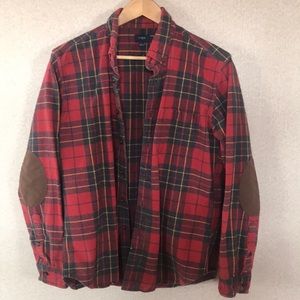 J. Crew Flannel with Elbow Patches